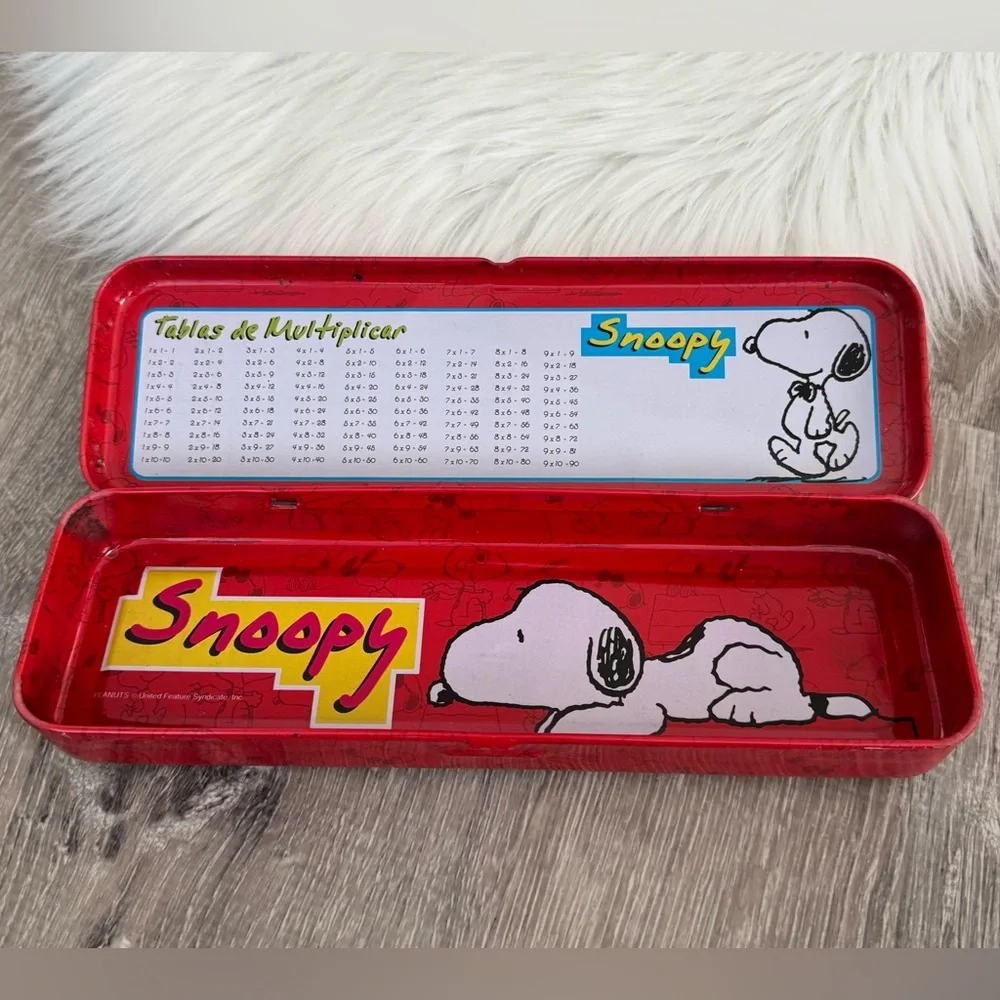 Vintage Red Snoopy Pencil Case